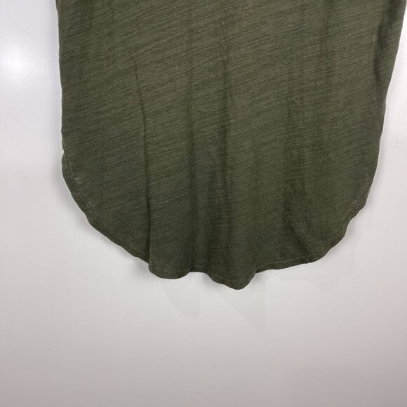 LNA Rolled Sleeve Slub Top Short Sleeve Green Women's Size Small - Picture 4 of 8